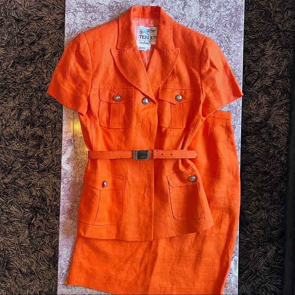 Rickie Freeman for Teri Jon Dresses & Skirts - Vintage Orange Skirt Set